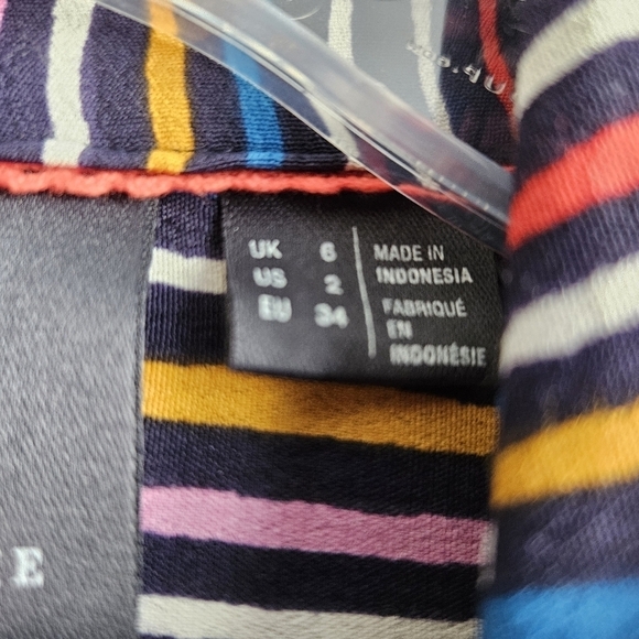 Maeve by Anthropologie Letty Striped Shirtdress Sz 2 - Picture 12 of 13